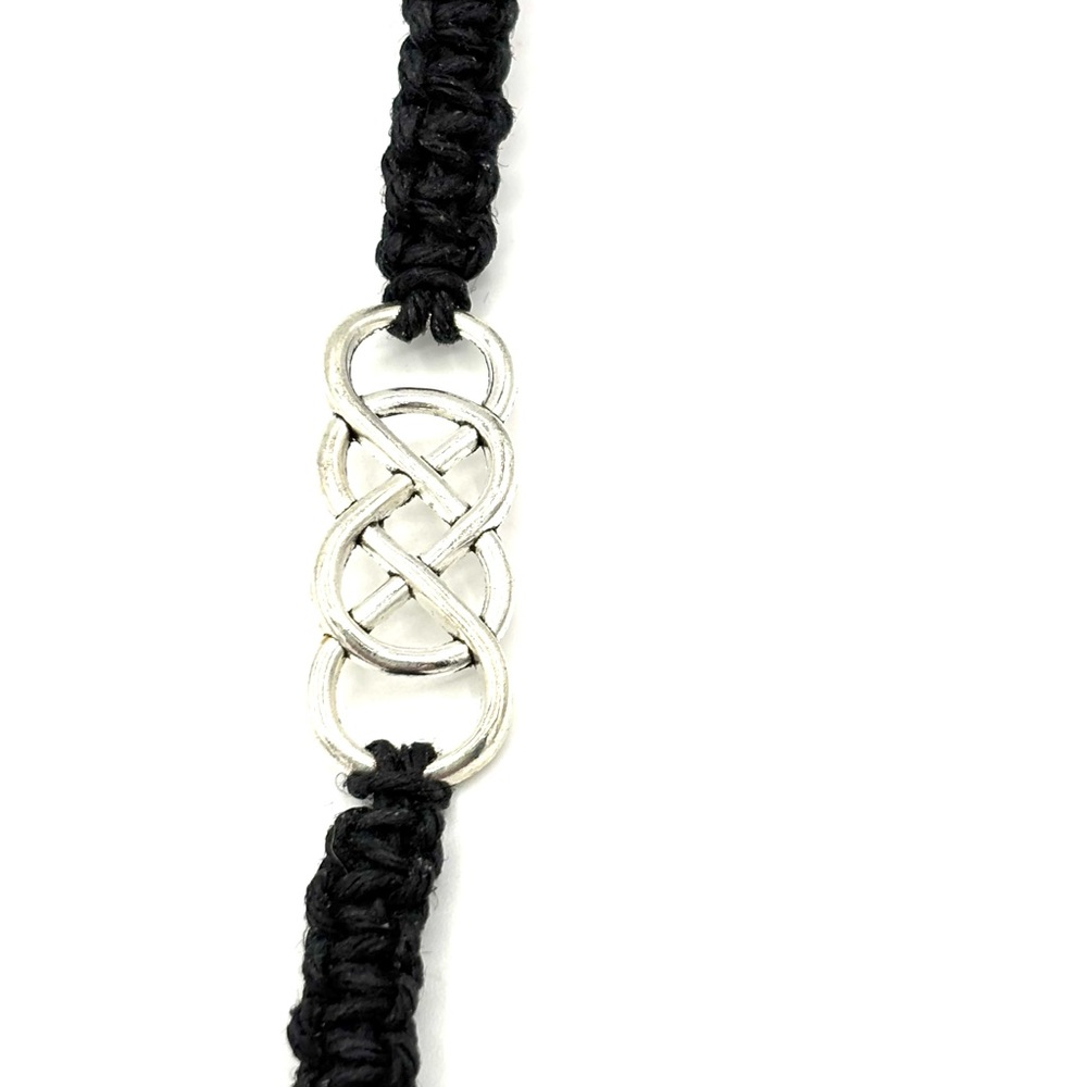 Hand Crafted Black and Silver Celtic Knot Bracelet - Picture 9 of 9